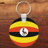 Uganda Fisheye Flag Schlüsselanhänger (Vorderseite)