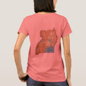 Uganda Flag and Map dk T - Shirt (Rückseite)