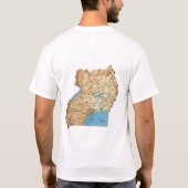 Uganda Flag and Map T - Shirt (Rückseite)
