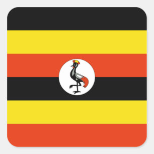 Uganda Flag-Aufkleber Quadratischer Aufkleber