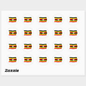 Uganda Flag-Aufkleber Runder Aufkleber (Blatt)