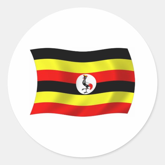 Uganda Flag-Aufkleber Runder Aufkleber (Vorderseite)