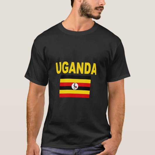 Uganda Flag Cool Ugandan Travel Flags Jacket T-Shirt (Vorderseite)