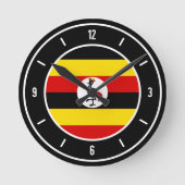 Uganda Flag Elegant Runde Wanduhr (Vorderseite)