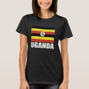 Uganda Flag Grunge Vintag Souvenir Uganda T-Shirt