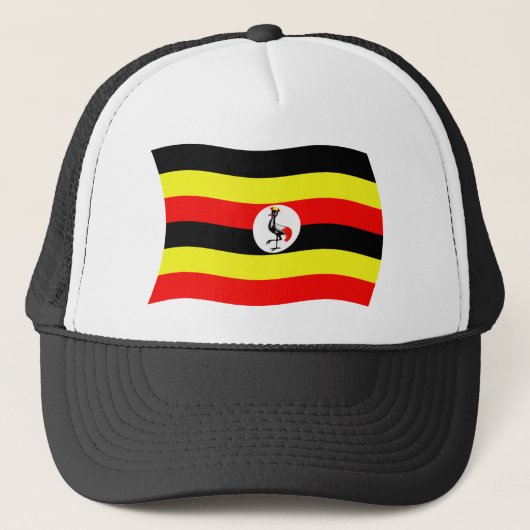Uganda Flag Hat Truckerkappe (Vorderseite)