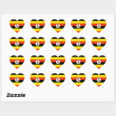 Uganda Flag Herzkleber Herz-Aufkleber (Blatt)