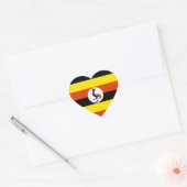 Uganda Flag Herzkleber Herz-Aufkleber (Umschlag)