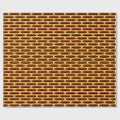 Uganda Flag Honeycomb Wrapping Paper Geschenkpapier (Flach)