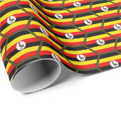 Uganda Flag Honeycomb Wrapping Paper Geschenkpapier (Rolleneckpunkt)