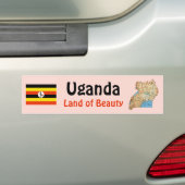 Uganda Flag + Karte Autoaufkleber (Auf Auto)