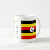 Uganda Flag + Karte Tasse (VorderseiteRechts)