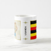 Uganda Flag + Karte Tasse (Mittel)