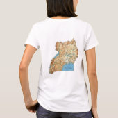 Uganda Flag + Karte + Text T - Shirt (Rückseite)