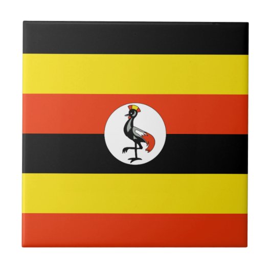 Uganda Flag Keramik Tile Fliese (Vorderseite)