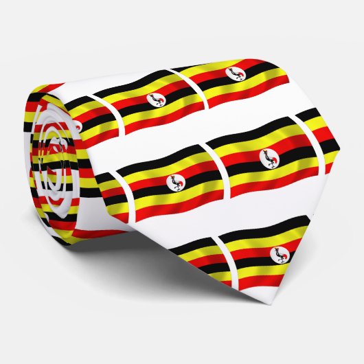 Uganda Flag-Krawatte Krawatte (Gerollt)