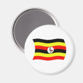 Uganda Flag Magnet (Vorderseite/Rückseite)