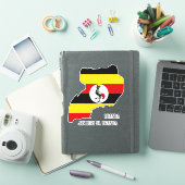 Uganda Flag Map Patriotic Aufkleber (iPad Hülle)