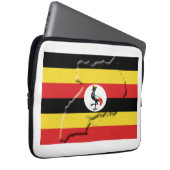 UGANDA Flag Map Patriotic Computer WHITE Laptopschutzhülle (Vorne Rechts)