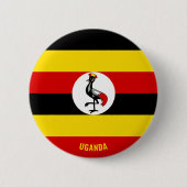 Uganda Flag Niedlich Patriotic Button (Vorderseite)