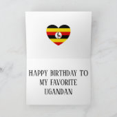 Uganda Flag Patriotic Geburtstag Karte (Innenseite)