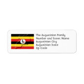 UGANDA FLAG Personalisierte Rücksendeadresse (Vorne)