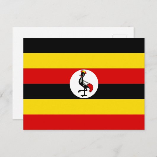Uganda Flag Postcard Postkarte (Vorne/Hinten)