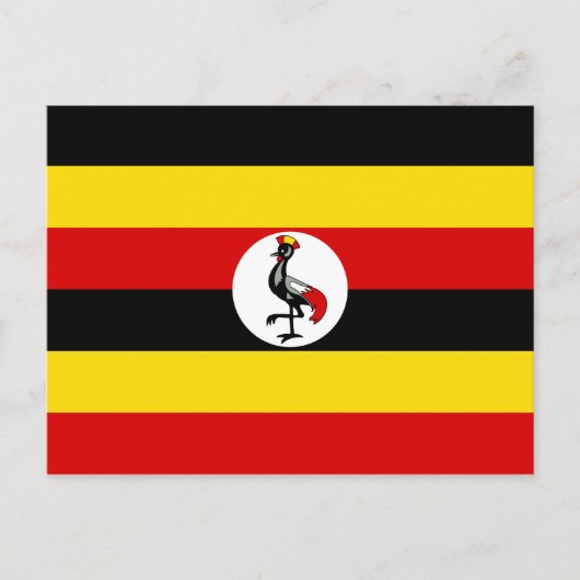 Uganda Flag Postcard Postkarte (Vorderseite)