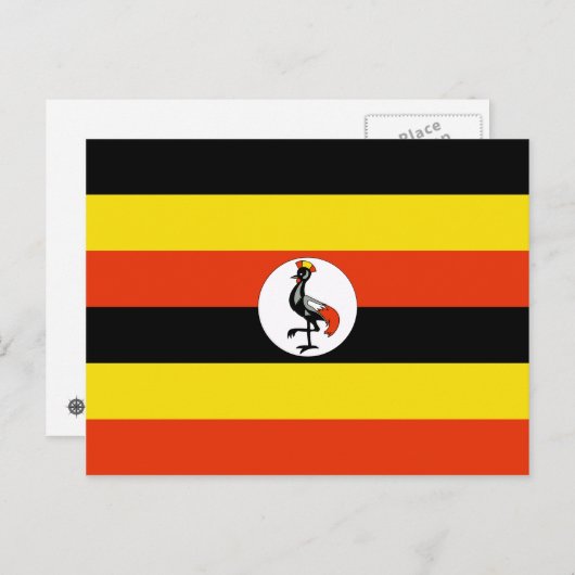 Uganda Flag Postcard Postkarte (Vorne/Hinten)