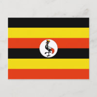 Uganda Flag Postcard