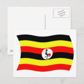 Uganda Flag Postcard Postkarte (Vorne/Hinten)