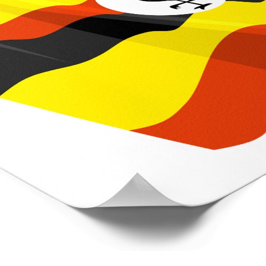 Uganda Flag Poster (Ecke)