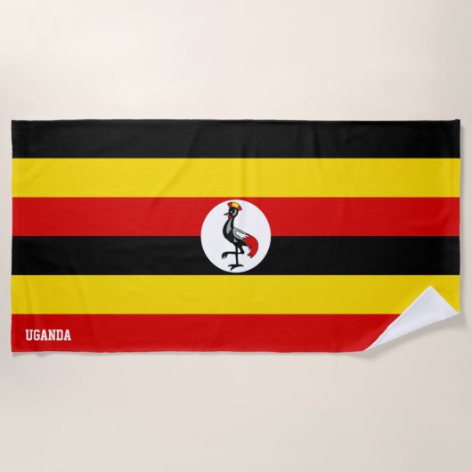 Uganda Flag Splendid Patriotic Strandtuch (Vorderseite)