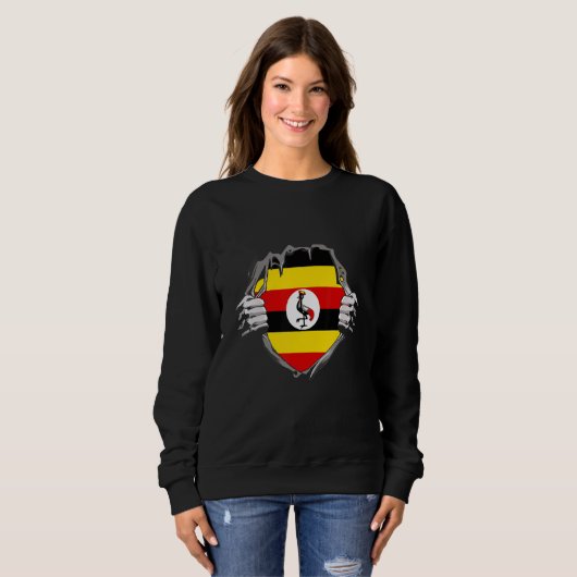 Uganda Flag Sweatshirt (Vorne ganz)