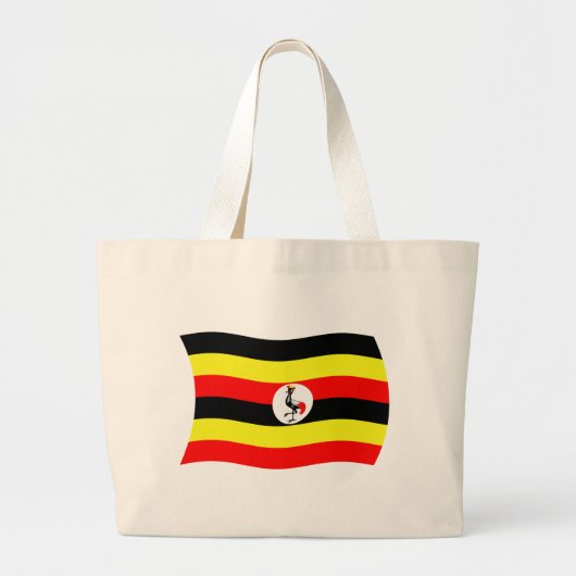 Uganda Flag Tote Bag Jumbo Stoffbeutel (Vorne)
