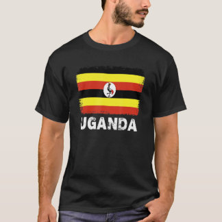 Uganda Flag Unterstützung ugandische Menschen Frau T-Shirt