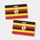 Uganda-Flagge Ausweis (Vorder- & Rückseite)