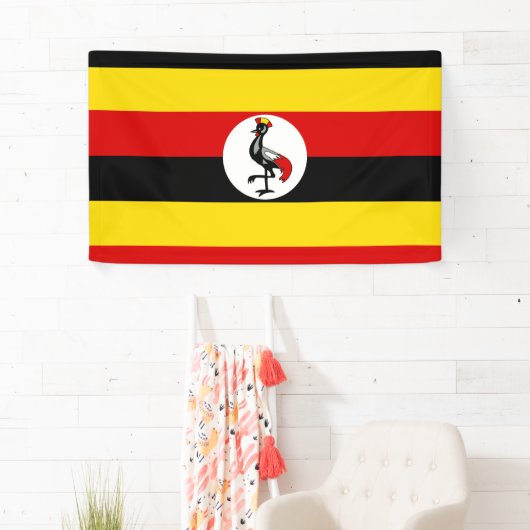 Uganda-Flagge Banner (Insitu)