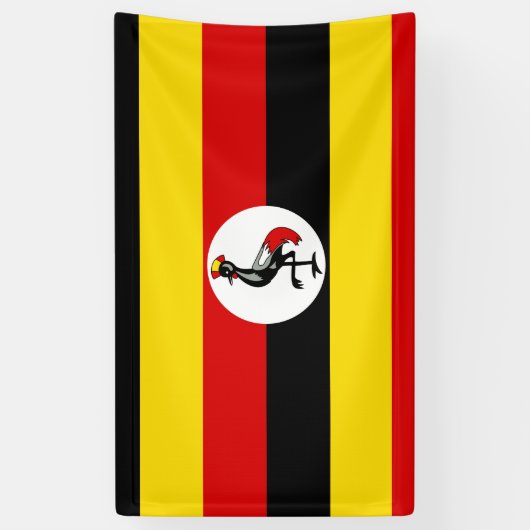 Uganda-Flagge Banner (Vertikal)