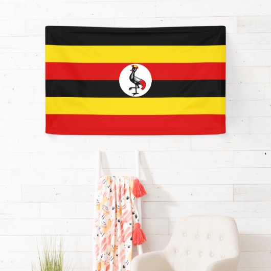 Uganda-Flagge Banner (Insitu)