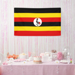 Uganda-Flagge Banner