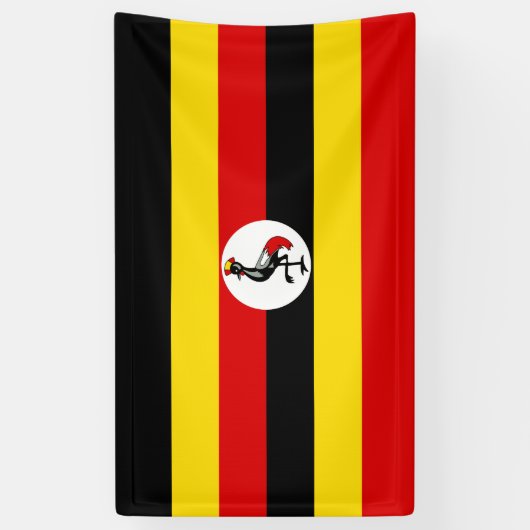 Uganda-Flagge Banner (Vertikal)