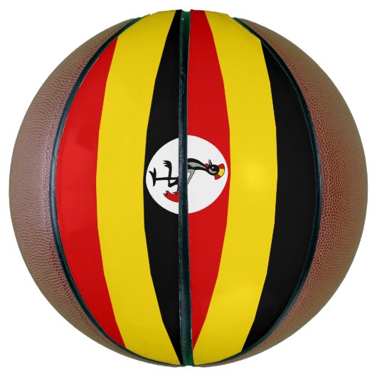 Uganda-Flagge Basketball (Vertikal)