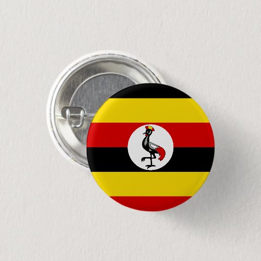 Uganda-Flagge Button (Vorne & Hinten)