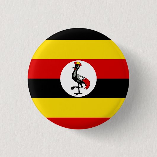 Uganda-Flagge Button (Vorderseite)