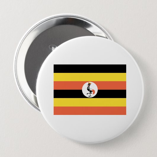 Uganda-Flagge Button (Vorne & Hinten)