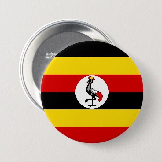 Uganda-Flagge Button (Vorne & Hinten)
