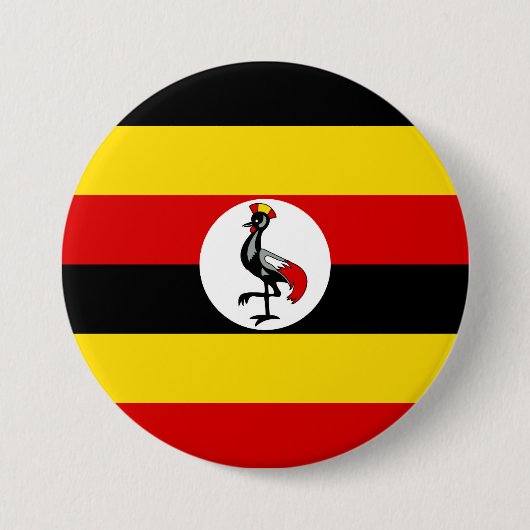 Uganda-Flagge Button (Vorderseite)