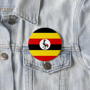 Uganda-Flagge Button