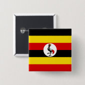 Uganda-Flagge Button (Vorne & Hinten)